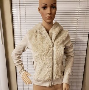 ARMANI EXCHANGE Furry Hooded Sweatshirt Size Small